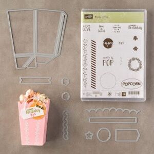 🍒 Stampin’ Up! 🍒 « Explosion de saveurs»  Stamp and « Boîte Popcorn » Die Set